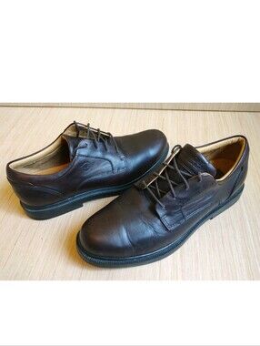 Timberland Oxford Leather Brown Burgundy Lace Up Shoes Men's Size 12 Boots